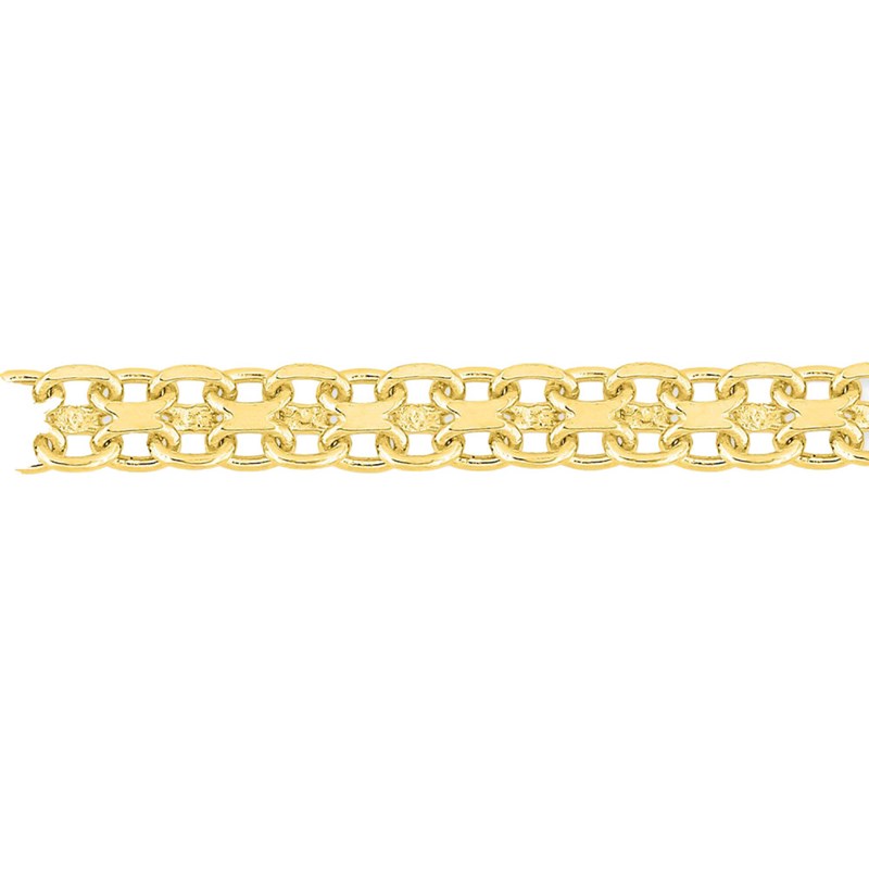 Bracelet femme 18 cm - Maille Bismarck - Or 18 Carats - Largeur 3.1 mm