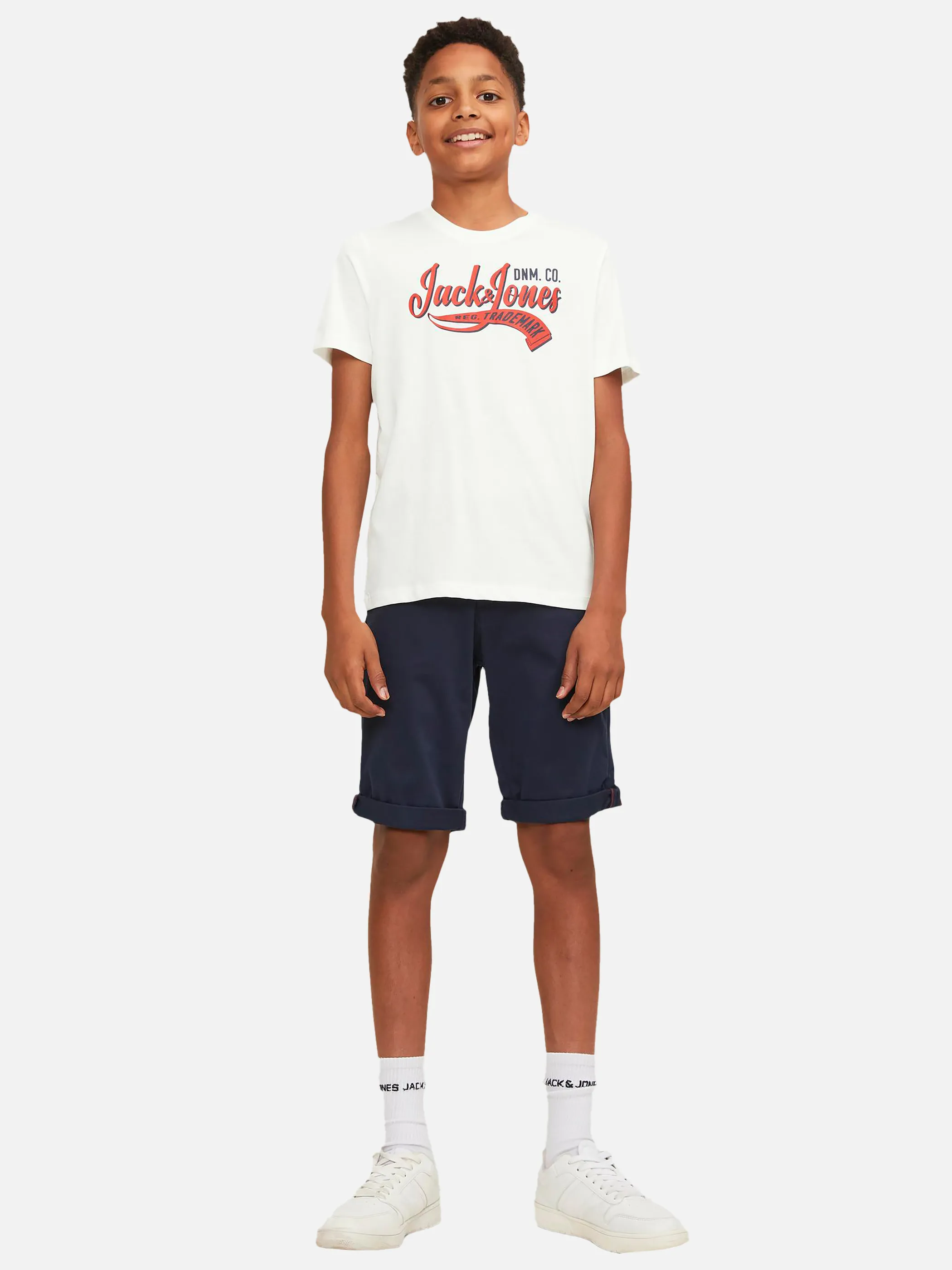 Jack&Jones JJELOGO TEE SS NECK 2 Shirt