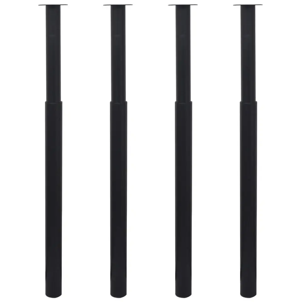 vidaXL - Tafelpoot - Zwart - IJzer - 4 stuks