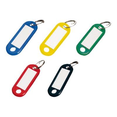 Sign - 20 Porte-clés - 56 x 22 mm - plastique - couleurs assorties