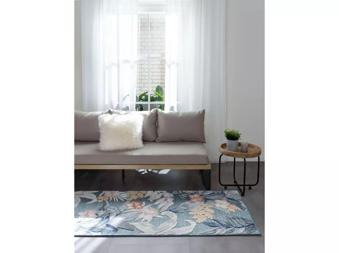 Tapis d'extérieur & intérieur Flora Multicouleur 80x250 cm