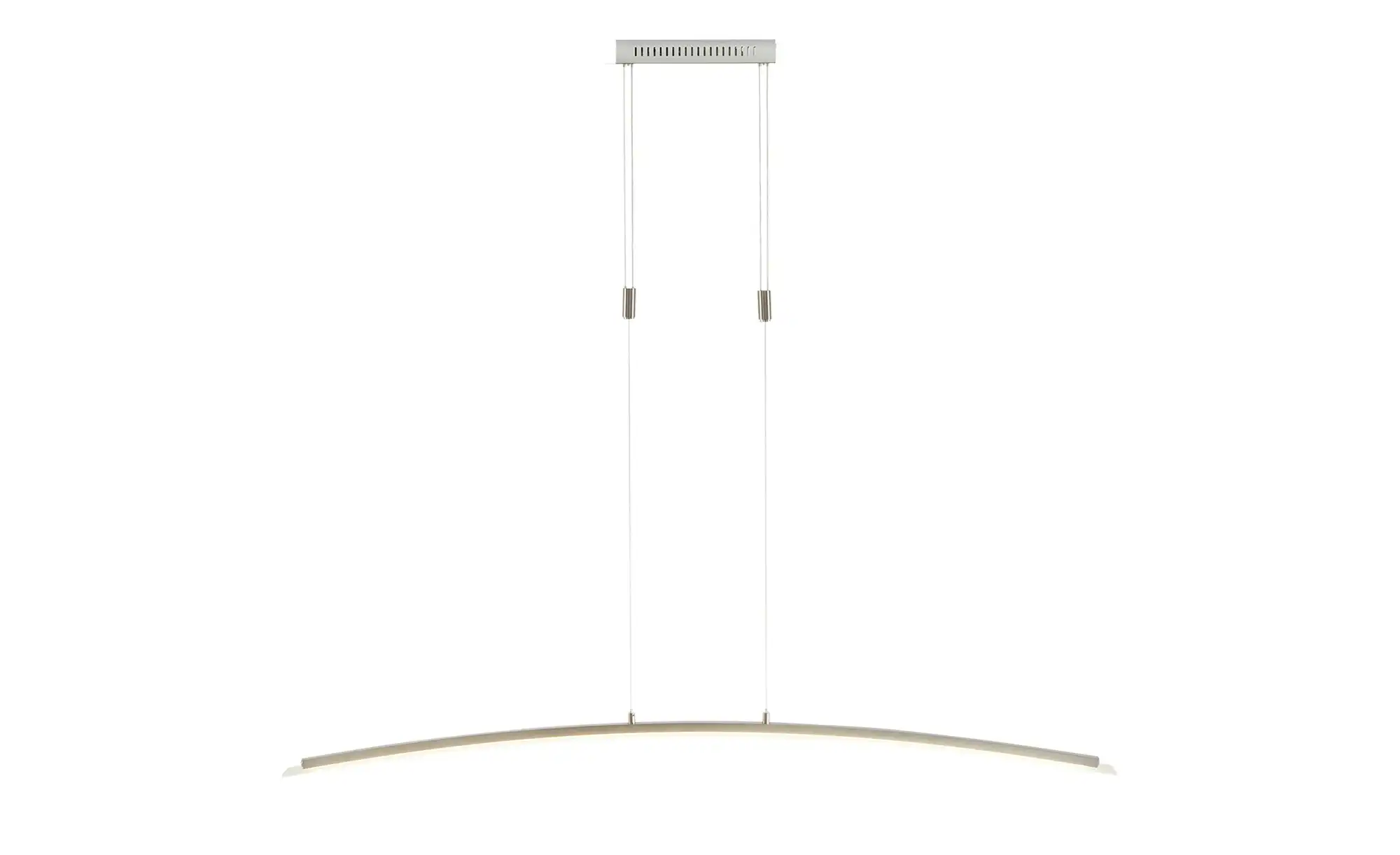 Fischer-Honsel LED-Pendelleuchte, Nickel-matt/Glas gebogen