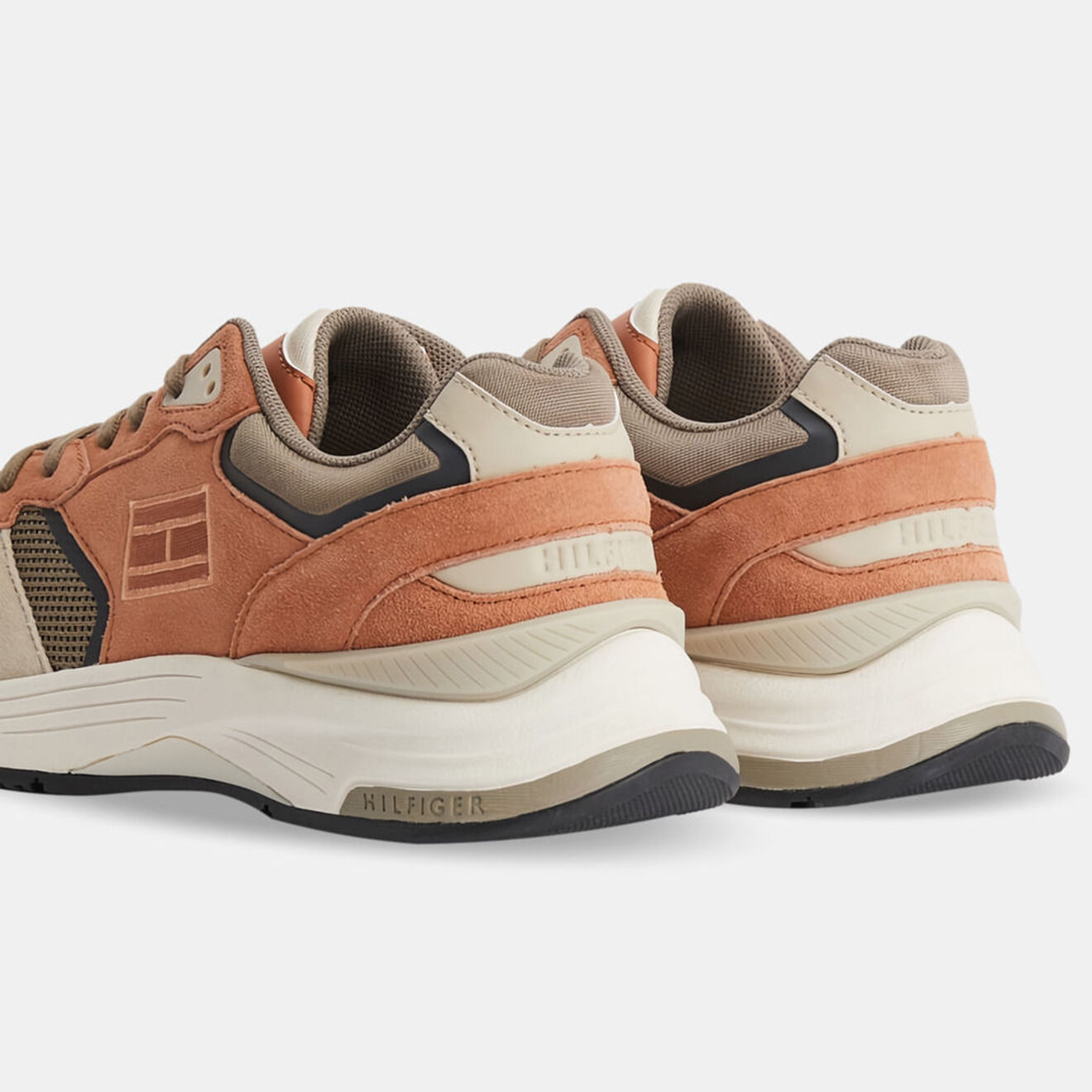 Tommy Hilfiger Baskets running en Cuir & Mesh Modern Prep orange