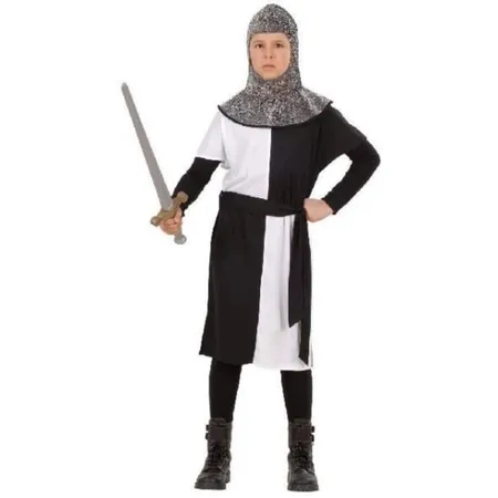 Widmann Kinderkostüm Ritter Gr. 140, sortiert, Gewand mit Kapuze und Gürtel