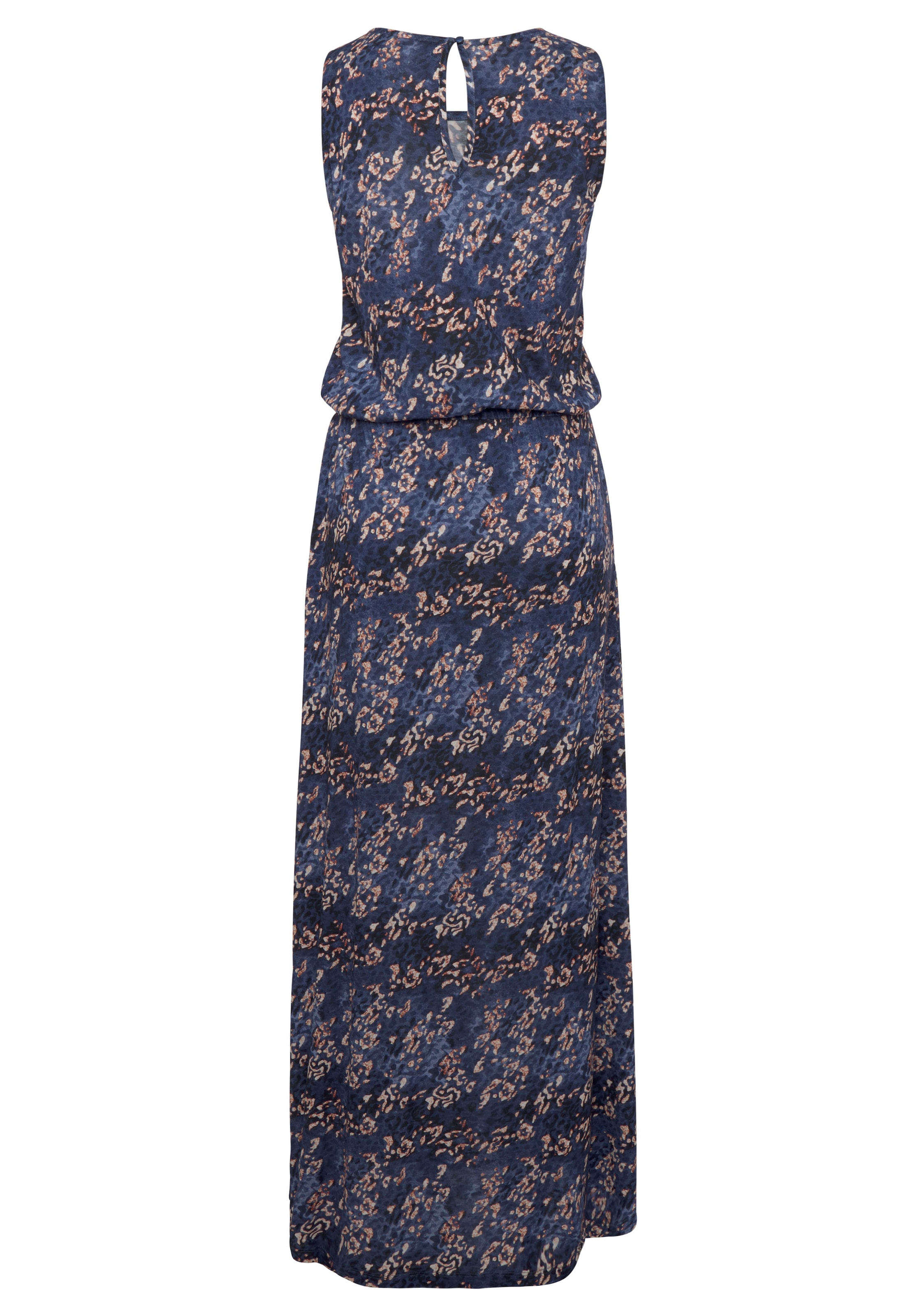Vivance Maxikleid Seitennahttaschen mit Seitennahttaschen und Schlitz, lockeres Sommerkleid, Strandkleid