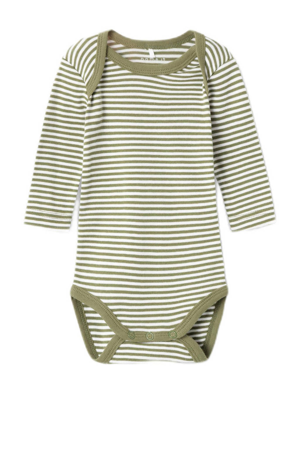 NAME IT rompr NBMBODY met all over print - set van 2 wit/groen