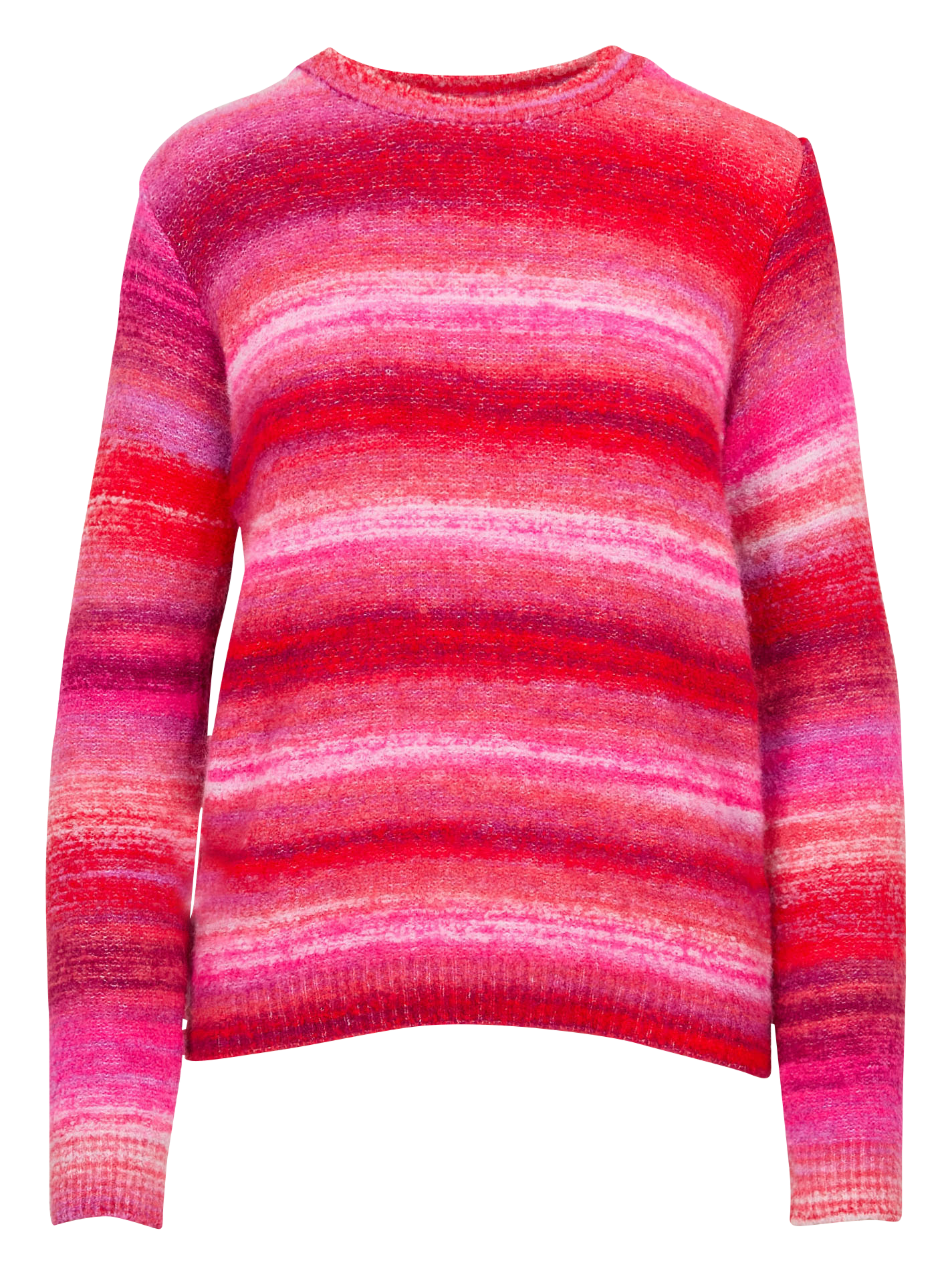 Pull ajusté à rayures | Rose