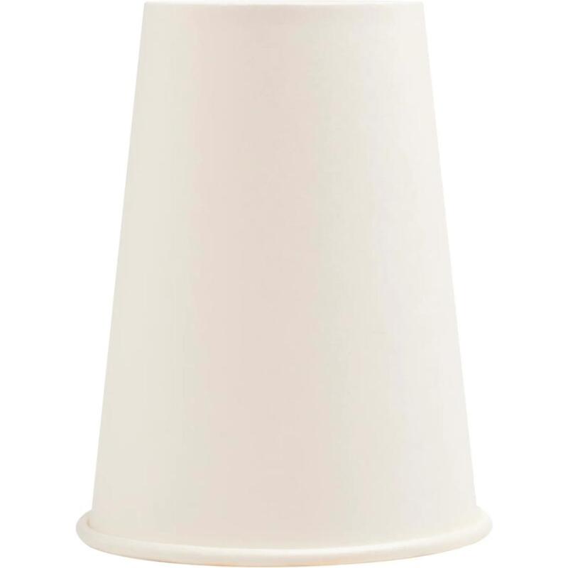 50 Gobelets en carton, 35 cl - Blanc