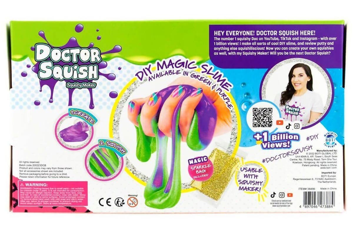Doctor Squish -DIY Magisk Slime Grøn & Lilla