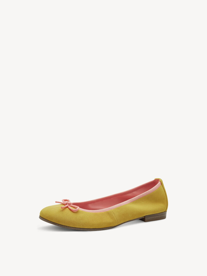 Leren Ballerina - geel