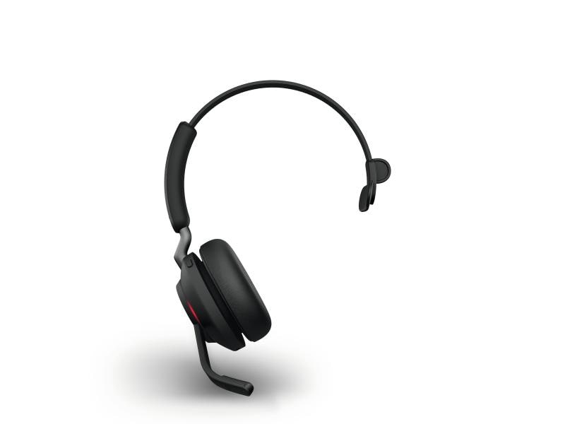 Jabra Headset Evolve2 65 Mono MS  Schwarz, USB-A Jabra Bluetooth Headset für das Büro, Home Office oder für Unterwegs