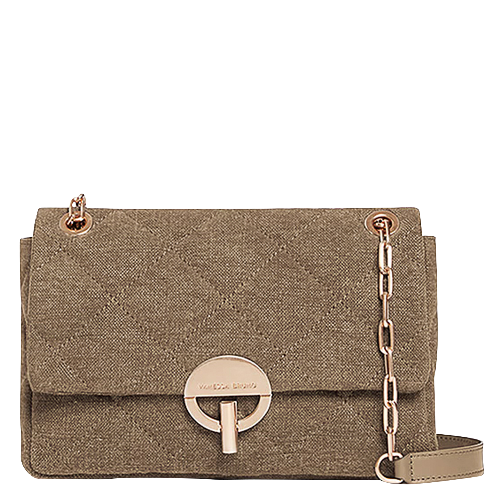 GRAND MOON - Sac bandoulière en lin | Vert