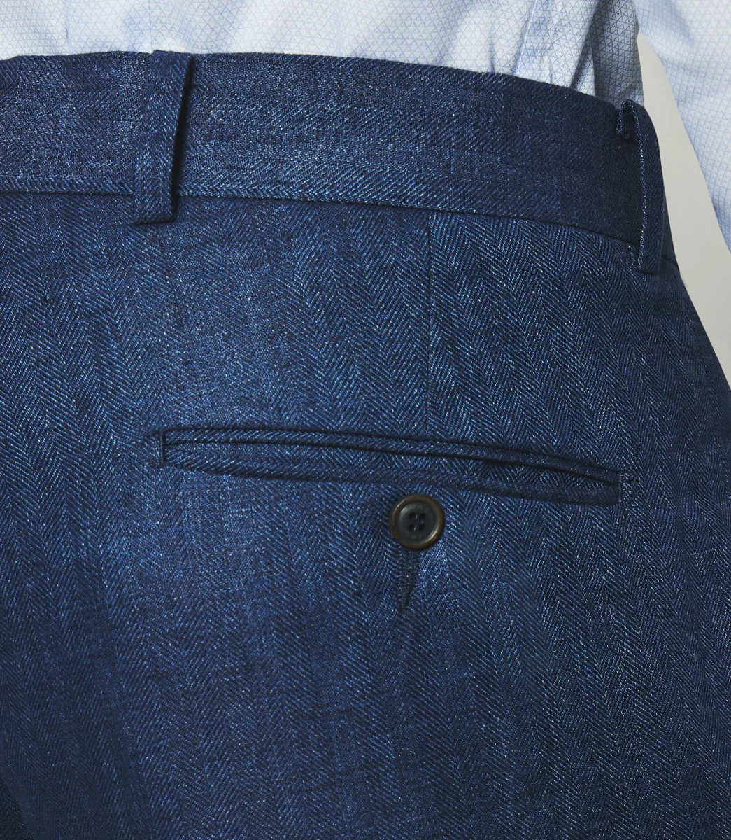 Pantalon séparable en lin marine BCHANCE