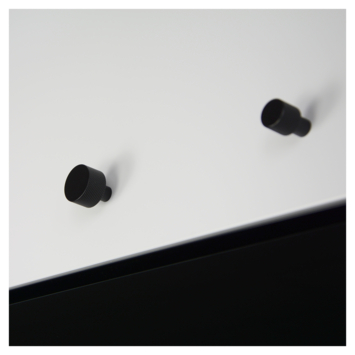 Knop Rana zwart 25mm