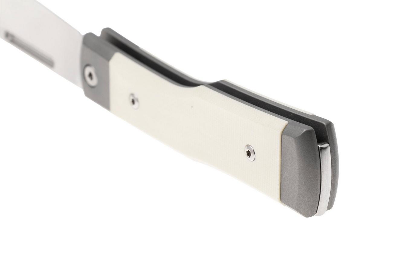 Fox Gunstock FX-558 BO, Satin M390, Titanium White Micarta, zakmes
