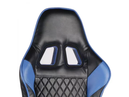 Fauteuil de bureau gaming noir et bleu dossier inclinable - GAME OVER