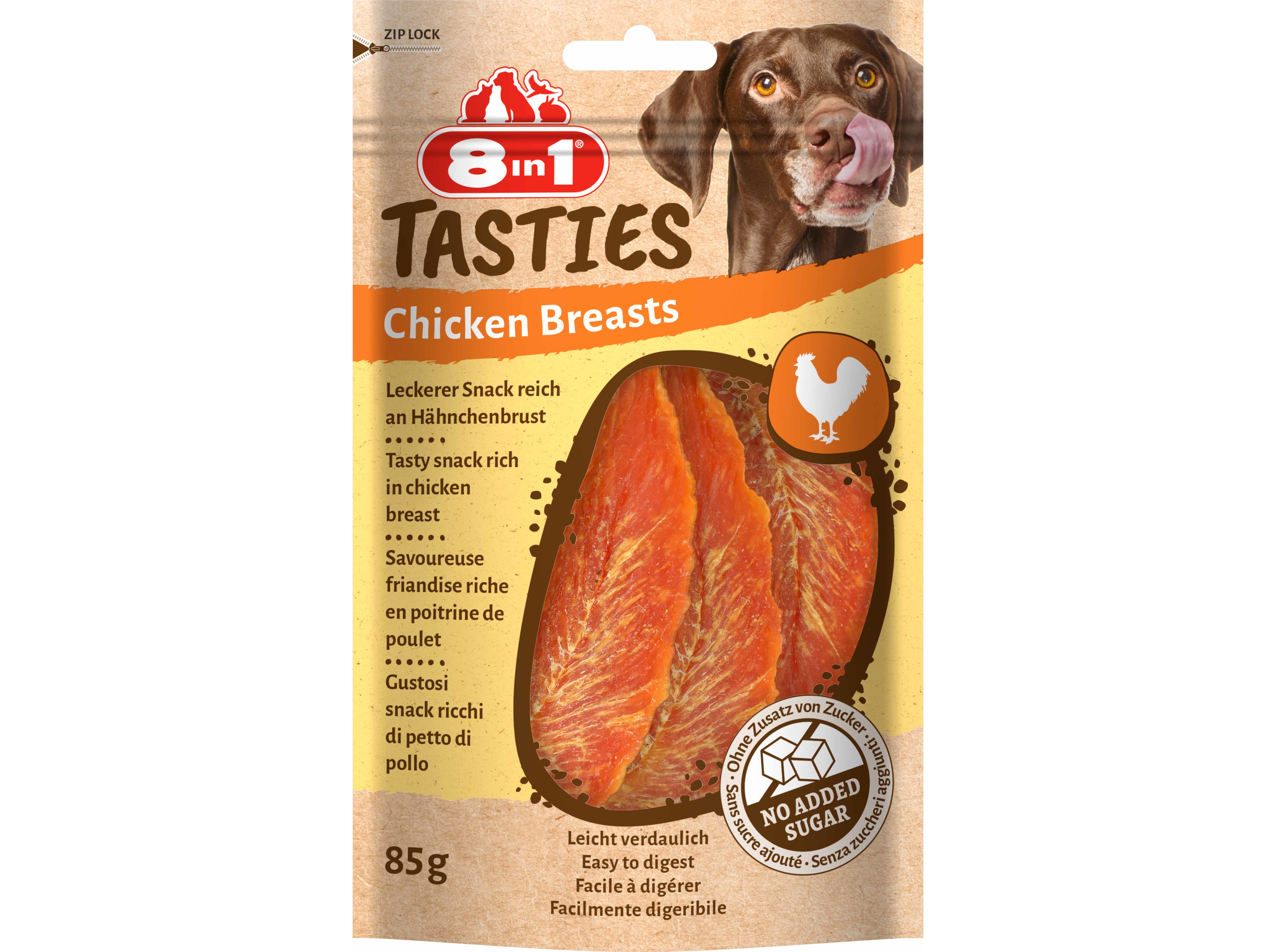 SNACKS CÃO 8IN1 PEITO DE FRANGO 85G