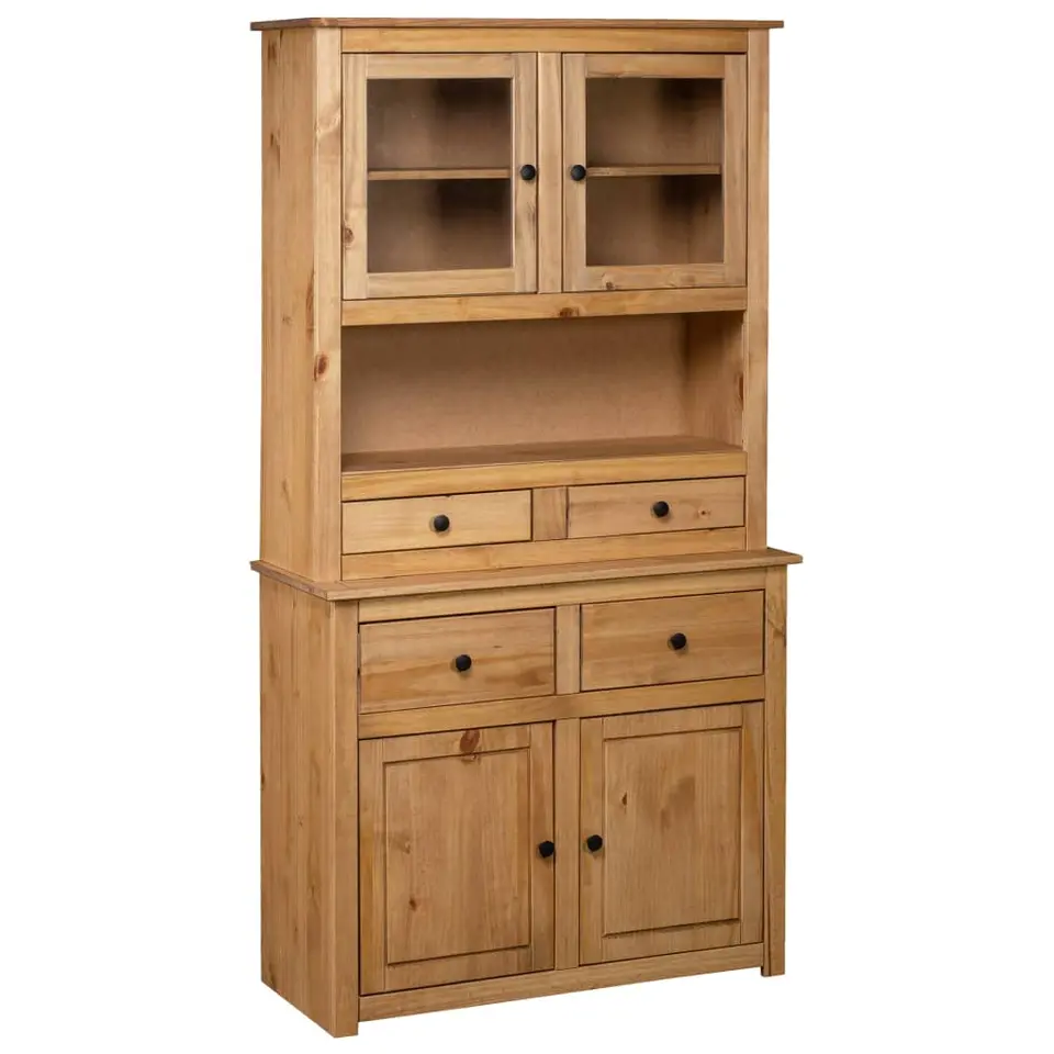 vidaXL - Hoge Kast - Bruin - Grenenhout