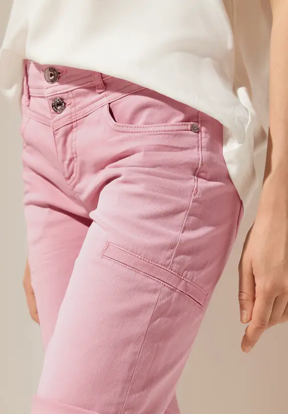 Casual Fit Jeansbermuda - light berry soft washed
