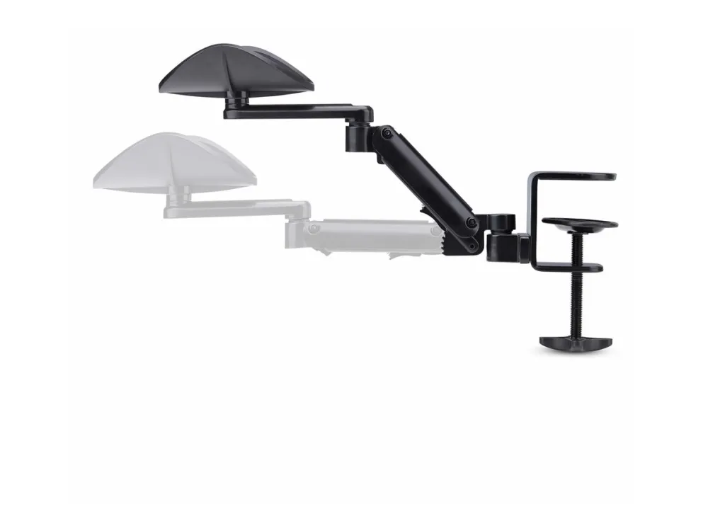 StarTech.com Adjustable Arm Rest For Desk, Clamp-On Install/No Drilling - Monteringssæt (armstøtte) - aluminium, stål, plastik - sort - skrivebordsmonterbar