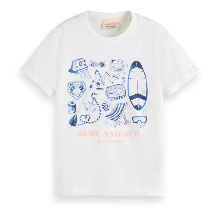 Scotch & Soda T-shirt Surf and Sup | Blanc
