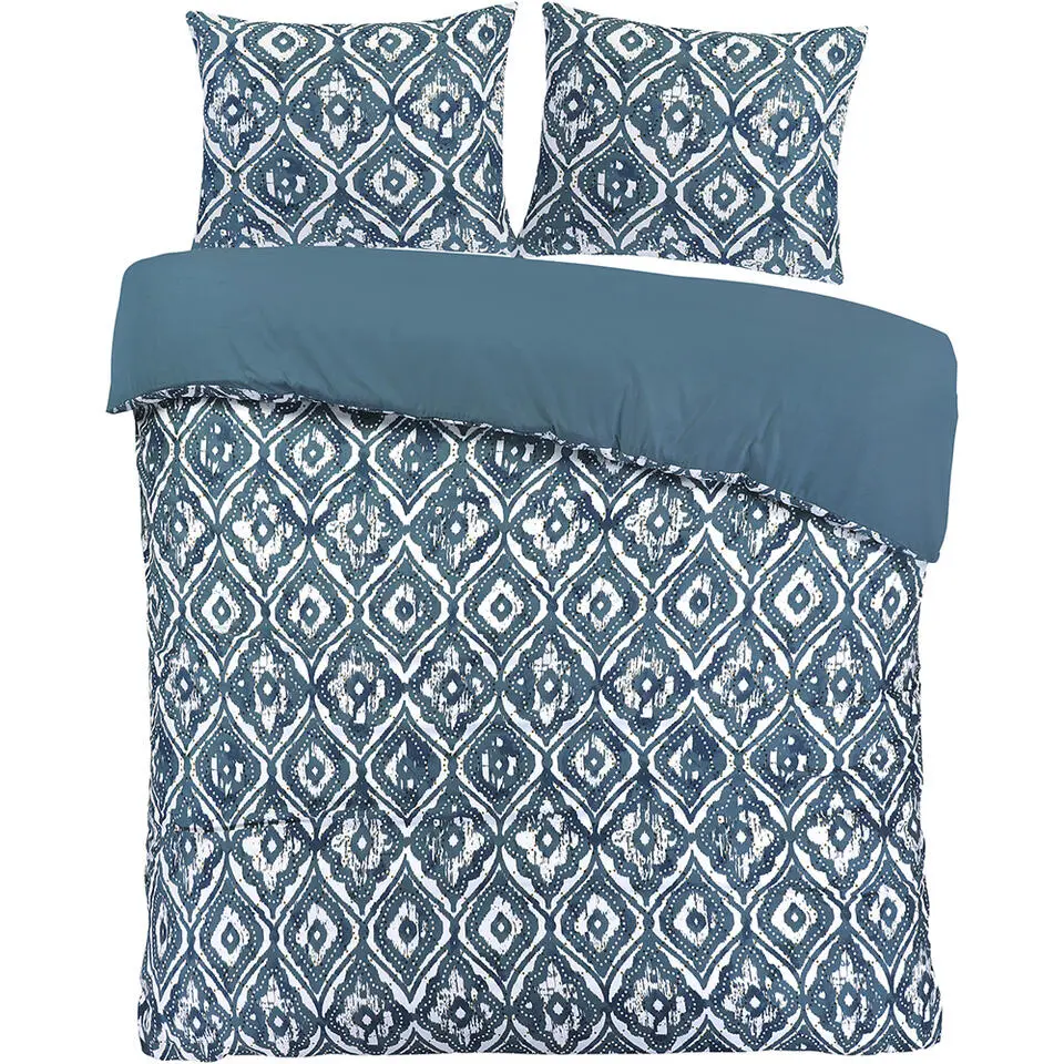 Dekbedovertrek Fez - blauw - 240x220 cm