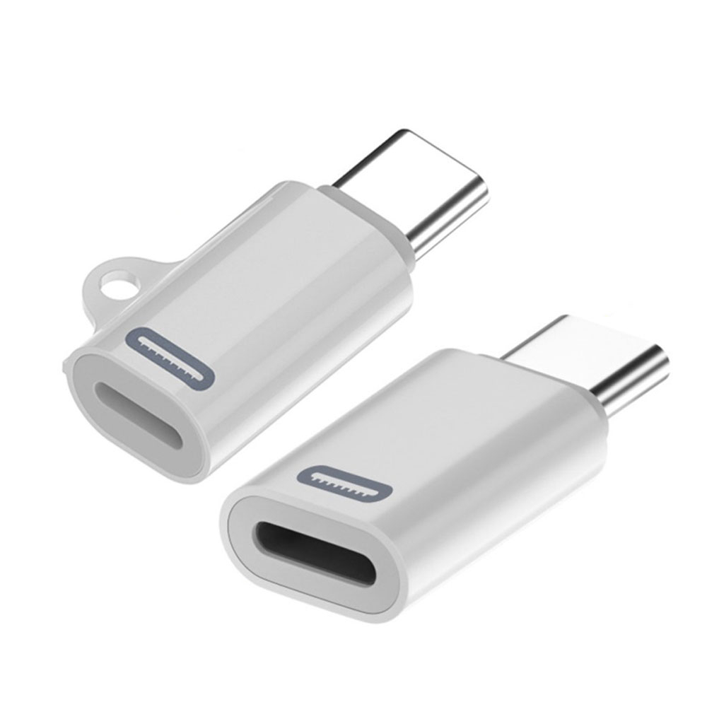 (2er Pack) USB C auf Lightning Ladeadapter Konverter für Handy / MacBook Pro / Laptop PD (27W) - Weiss