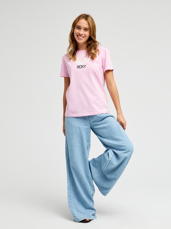 Ocean Road Art T-shirt à manches courtes Rose Femme