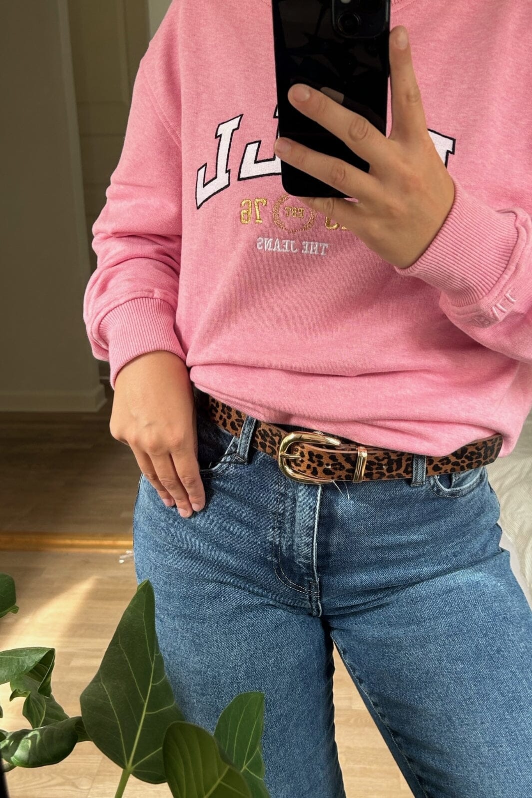 Anobel Copenhagen Thin Leopard Print Belt SA3018