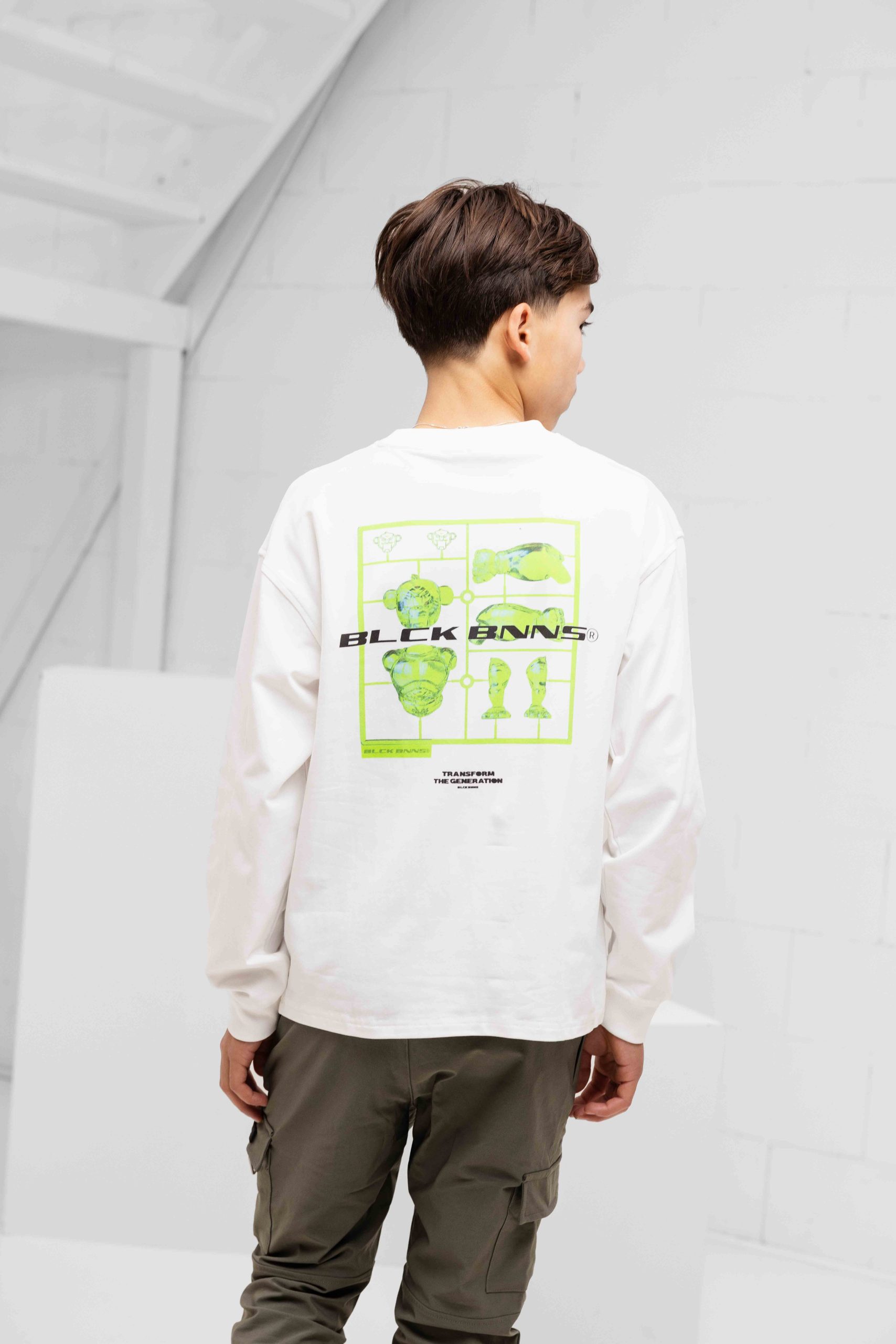 Black Bananas Action Figure Longsleeve T-Shirt Kids Wit