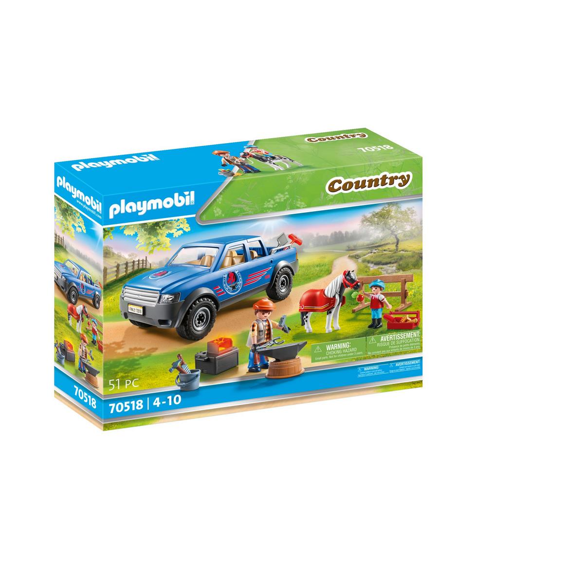 Maréchal-ferrant et véhicule Playmobil 70518