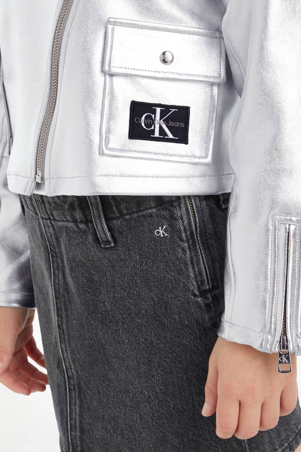 Calvin Klein zomerjas met logo zilver