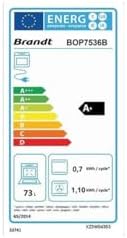 BRANDT Four encastrable pyrolyse BOP7536B : Gros électroménager