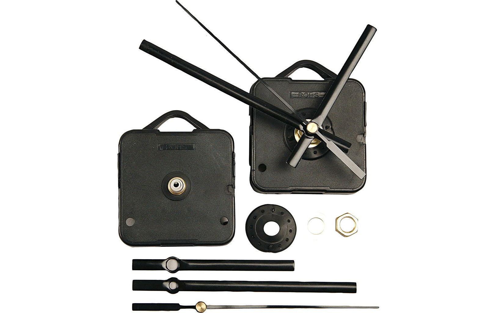 Mechanisches Uhrwerk Set Plattenstärke max 3 mmBatteriebetriebenes Uhrwerk – zum Basteln von Uhren