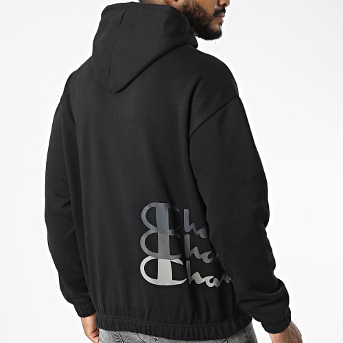 Sweat Col Zippé Capuche 217937 Noir