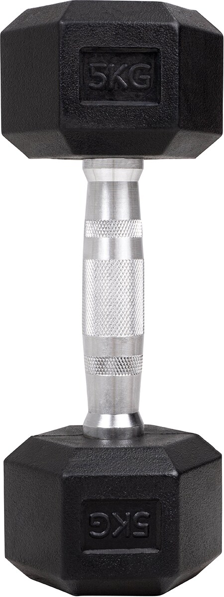 Miweba Sports Hexagon Kurzhanteln HGH100, Einzelhantel o. Kurzhantel-Set, 2,5-30 kg, Gusseisen-Kern (Hantelpaar, 5,0 kg)