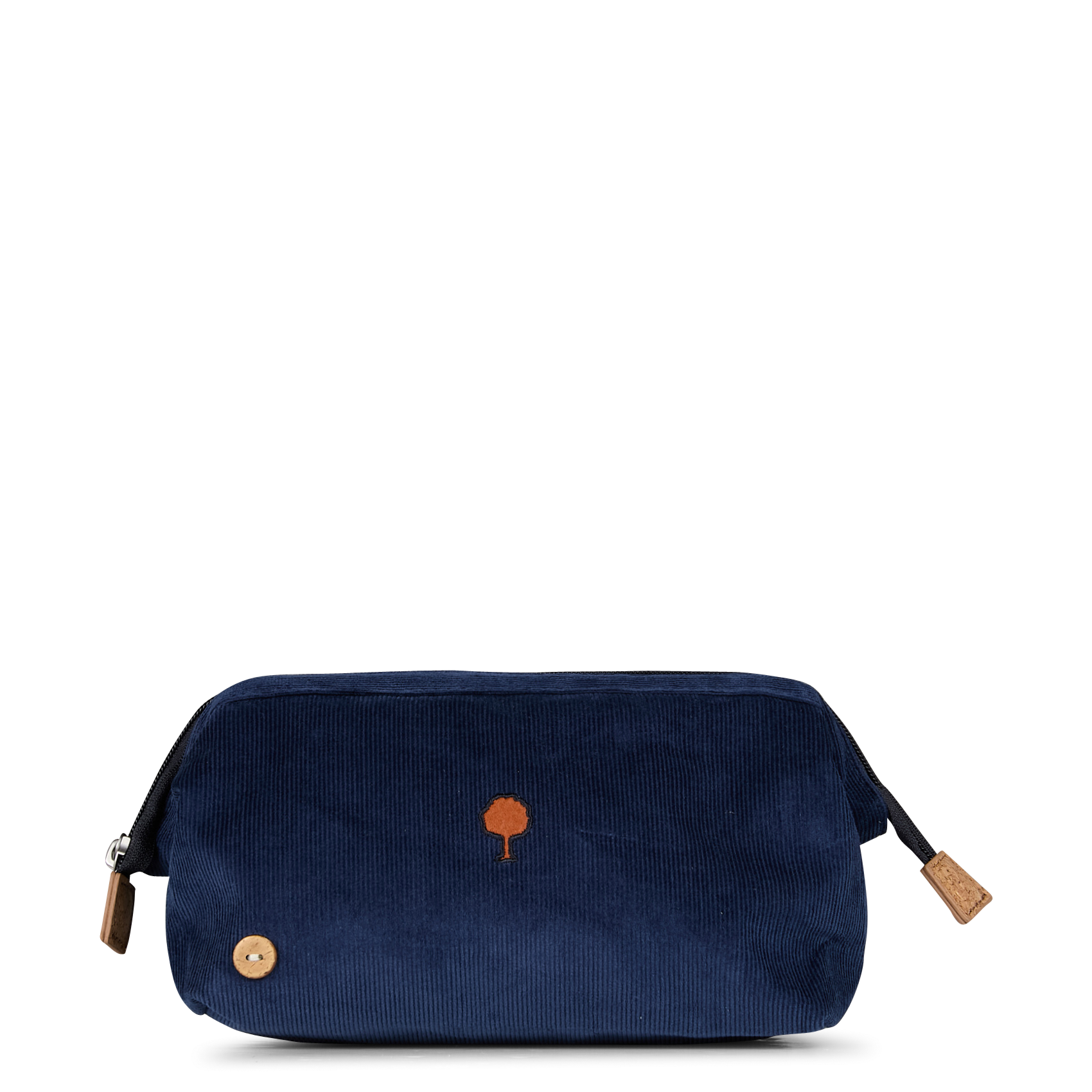 Trousse de toilette côtelé en coton recyclé | Bleu