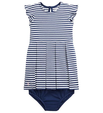 Polo Ralph Lauren Kleid m. Bloomers - Uhr Hill - Navy/Weißer Str