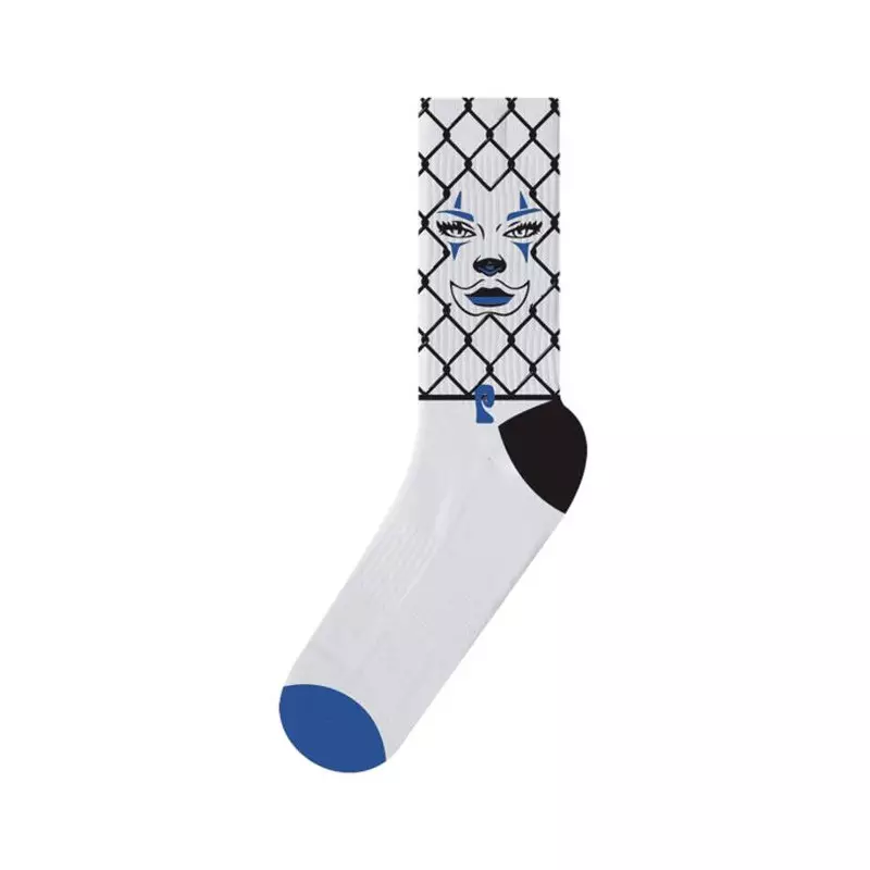 Chaussettes skate PSOCKADELIC Born Free Blanc