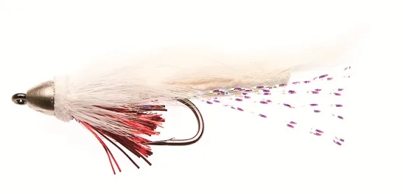 Unique Flies Zonker Conehead #6 - White White