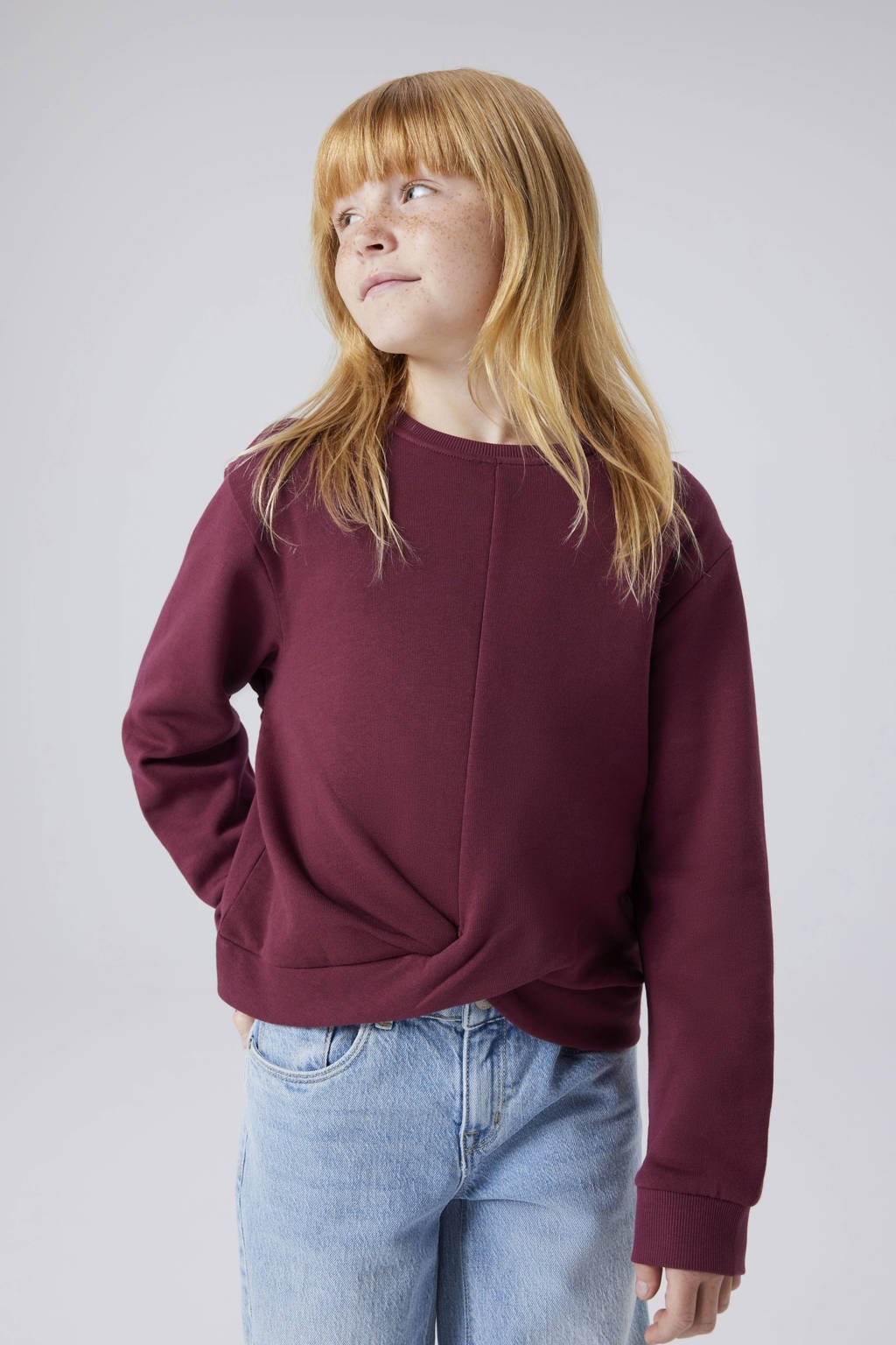 NAME IT KIDS sweater donkerrood