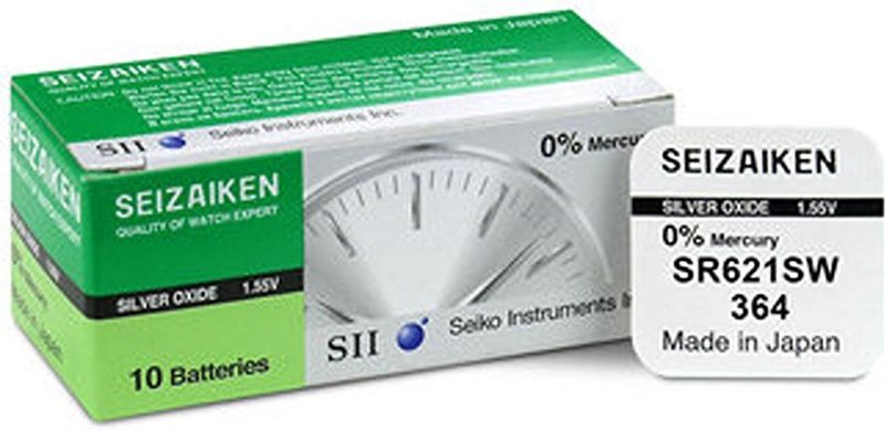 SR621SW horloge batterij 364 Seiko 10 stuks