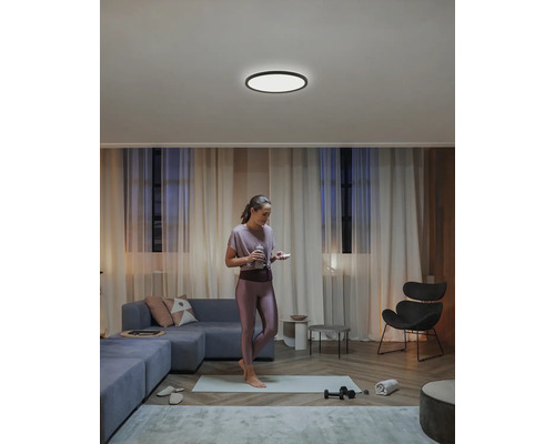 Philips Hue plafondlamp 23W 2350 lm 2200-6500 K HxØ 3,6x42,1 cm Tento wit Ambiance zwart