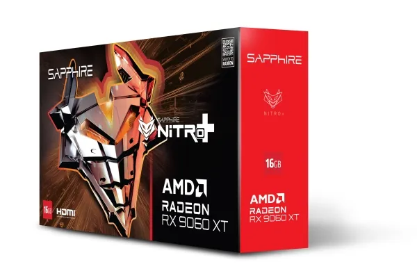 Sapphire NITRO  Radeon RX 9060 XT - Grafikkort - Radeon RX 9060 XT - 16 GB GDDR6 - PCIe 5.0 x16 - DisplayPort, 2 x HDMI