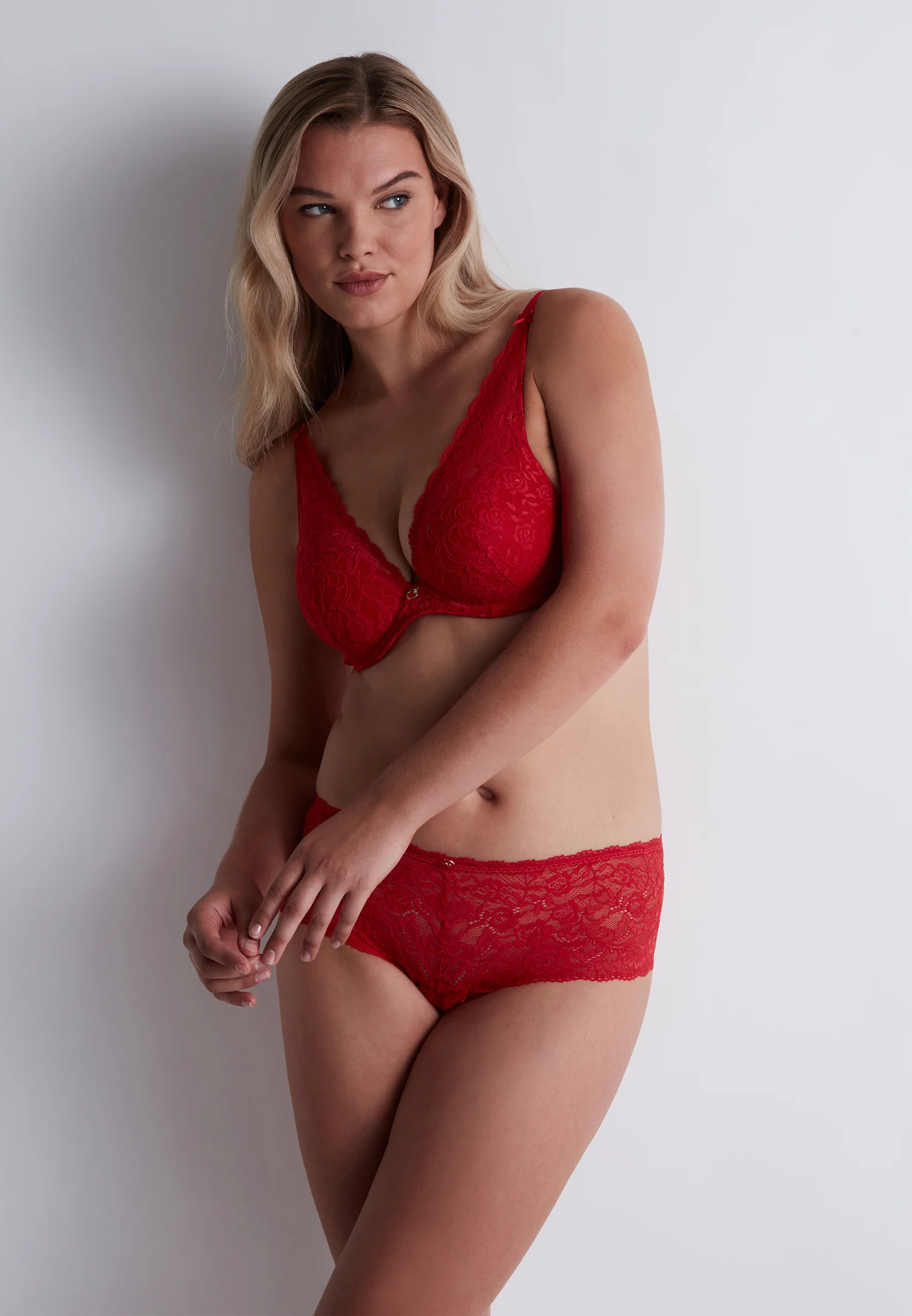 ROSESSENCE - Soutien-gorge plunge foulard | Rouge