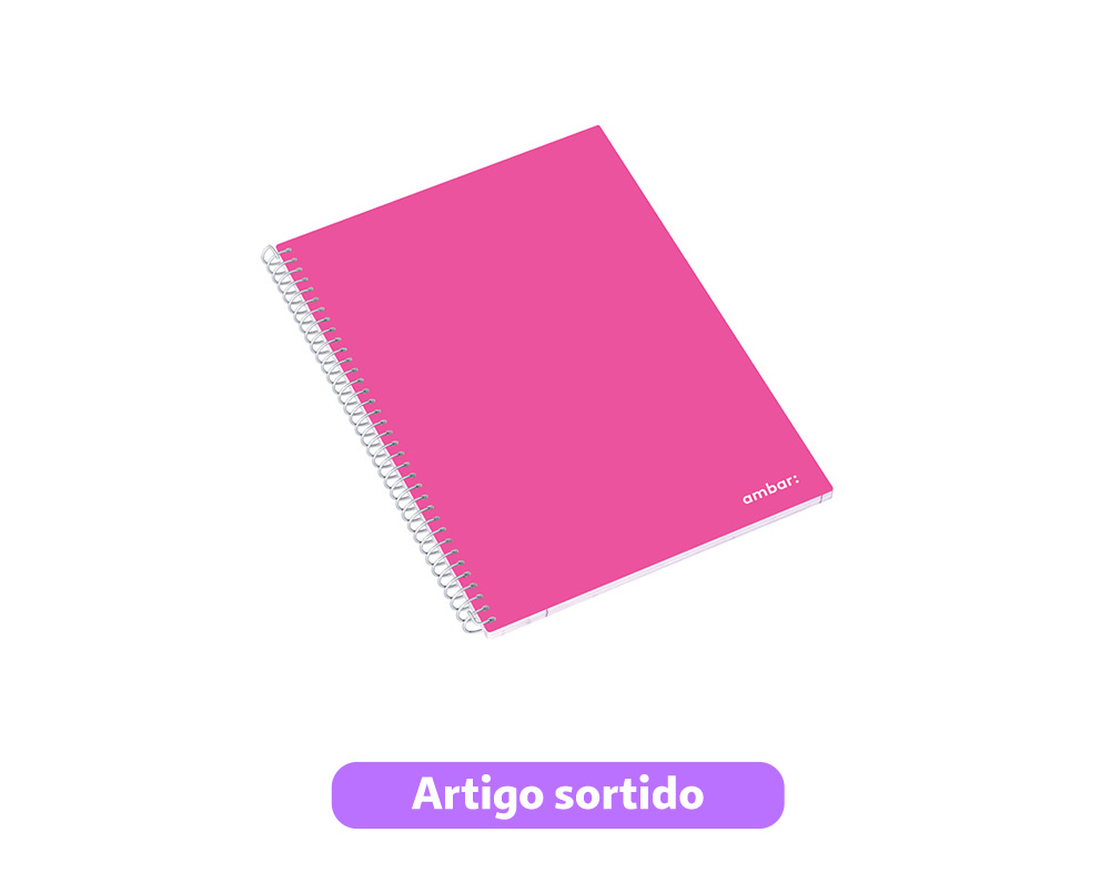 CADERNO ESPIRAL A5 SCHOOL AMBAR QUADRICULADO 80 FOLHAS