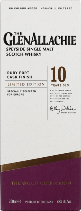 GLENALLACHIE 10 YEARS RUBY PORT CASK 70CL