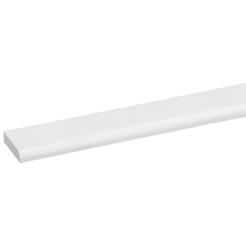 Afdeklijst grenen wit gegrond 5x22 mm 270 cm