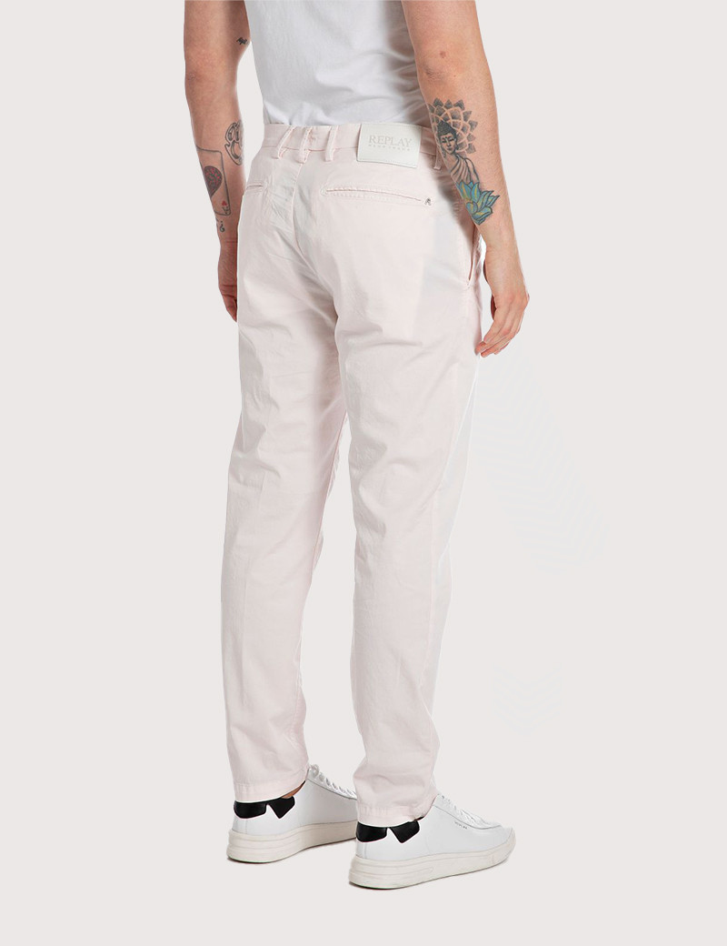 REPLAY CHINO HOMME BENNI REGULAR ROSE CLAIR 709