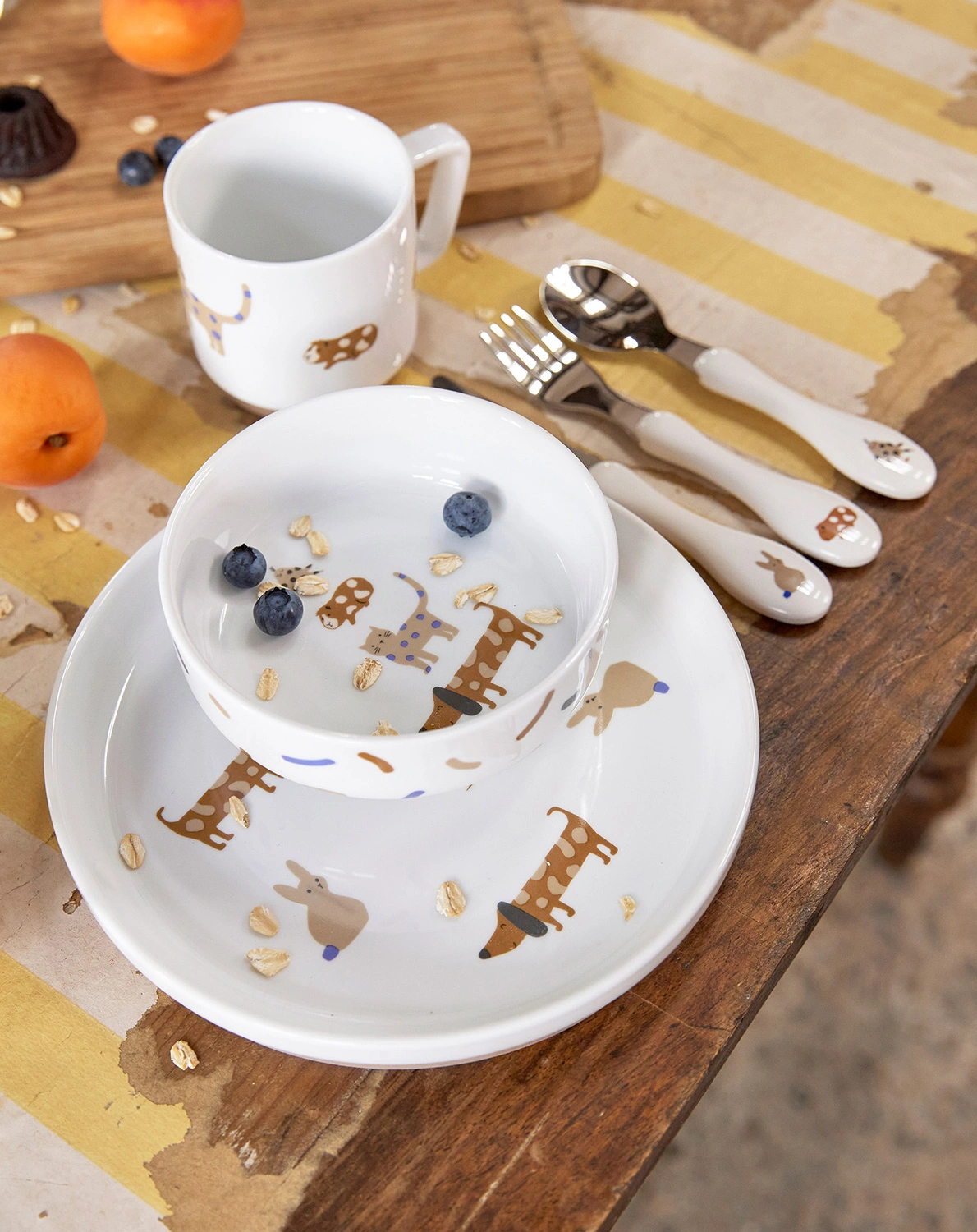 Geschirr-Set LITTLE MATEYS 3-teilig in royal blue